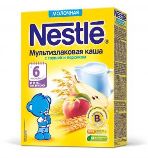 Каша  молочная мультизлаковая с грушей и персиком 6 месяцев 220 г 1 шт Nestle