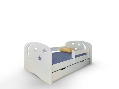 Подростковая кровать  с бортиком Ночь 180x80 см Столики Детям