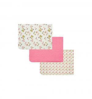 Комплект пеленка/шапка/игрушка 120 х 90 см, цвет: белый/розовый Lucky Child