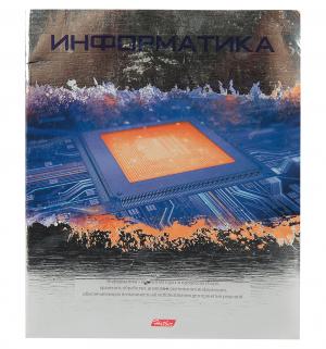 Тетрадь предметная А5 46л клетка  Metallic Информатика Hatber