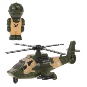 Игровой набор Вертолет военный с фигуркой солдата Пламенный мотор