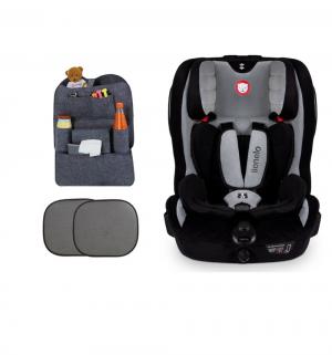 Автокресло  Levi plus + подарок шторки и органайзер, цвет: grey Lionelo