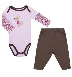 Комплект боди/брюки , цвет: розовый Hudson Baby
