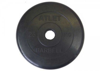 Диск обрезиненный Atlet d-51 25 кг MB Barbell
