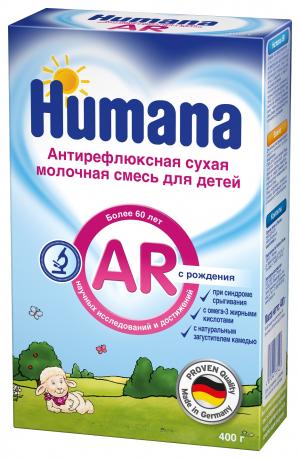 Молочная смесь  AR Антирефлюкс с рождения, 400 г Humana