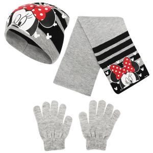 Комплект Минни Маус перчатки/шапка/шарф, цвет: серый Sun City