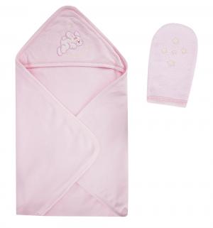 Комплект для купания полотенце/рукавичка Kapielowy , цвет: розовый Sofija