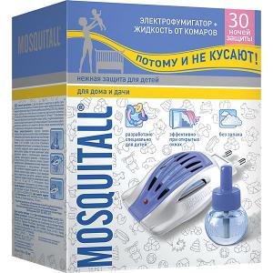 Электрофумигатор Mosquitall Нежная защита с жидкостью от комаров 30 ночей, мл для детей