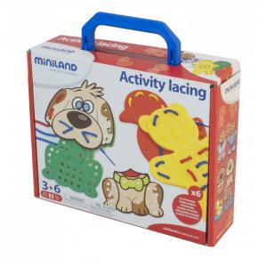 Развивающая игрушка  Шнуровка Животные в чемодане Miniland