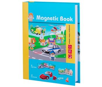 Развивающая игрушка  игра Веселый транспорт 77 деталей Magnetic Book