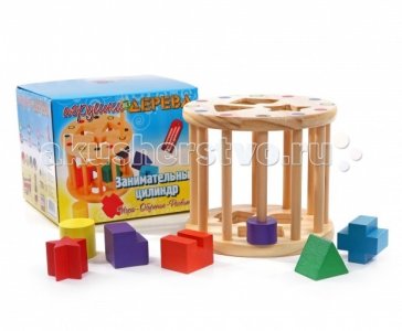 Деревянная игрушка  Занимательный цилиндр Мир деревянных игрушек