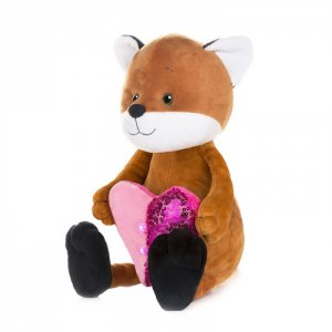 Мягкая игрушка  Luxury Romantic Toys Club Романтичный Лисенок с сердечком 25 см Maxitoys