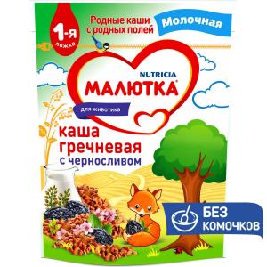 Каша  молочная гречневая с черносливом 4 месяцев 220 г Малютка