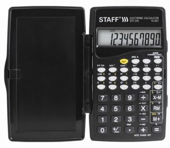 Калькулятор инженерный компактный STF-245 128 функций 10 разрядов Staff