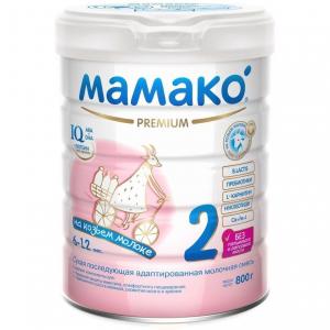Молочная смесь  Premium на основе козьего молока 6-12 месяцев, 800 г Мамако