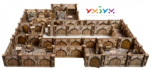 Конструктор  Игровой набор из картона подземелья Умная бумага
