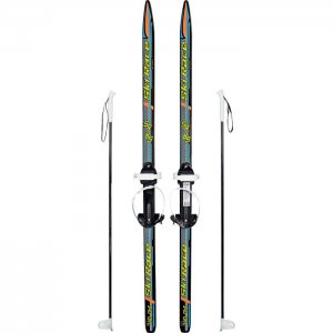 Лыжи подростковые Ski Race с палками 140 см Тяни-Толкай