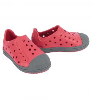 Туфли пляжные  Bumper Toe Shoe Pepper/Graphite, цвет: красный Crocs