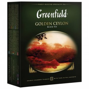 Чай Golden Ceylon 100 пакетиков Greenfield