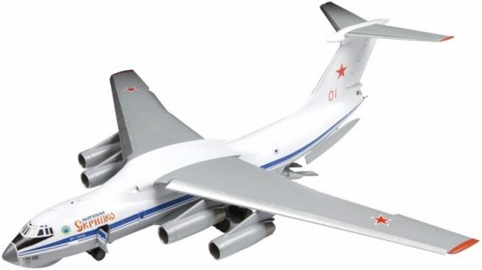 Сборная модель Российский военно-транспортный самолёт Ил-76МД Звезда
