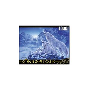 Пазл  Волки и ночные горы 1000 элементов Konigspuzzle