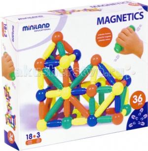 Конструктор  Magnetics магнитный 36 элементов Miniland