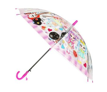 Зонт  детский прозрачный Куклы модницы 50 см Играем вместе