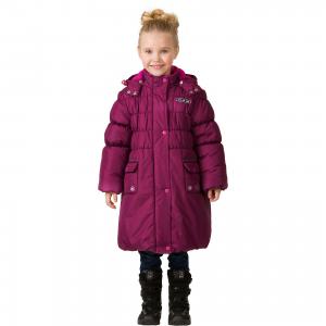 Пальто  для девочки Ma-Zi-Ma. Цвет: фиолетовый