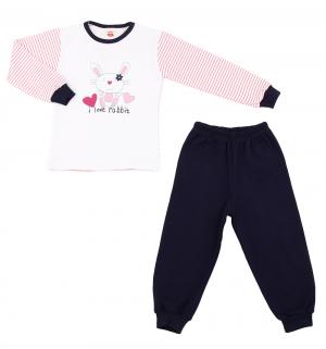 Пижама  Pink Rabbit, цвет: белый/черный Makoma