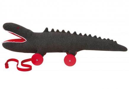 Каталка-игрушка  Крокодил на колесиках 40 см Trousselier