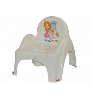 Горшок-стульчик  Маленькая принцесса, цвет: белый Tega