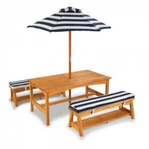 Стол с двумя скамейками и зонтом 91х49х52 см KidKraft