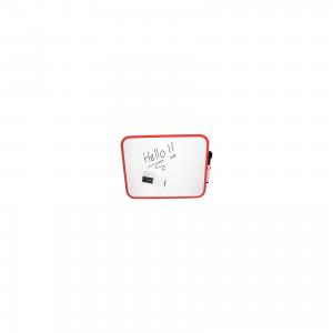 Магнитная маркерная доска с декор.рамками, цвет белый, 4 варианта цвета рамок,27,9 * 35,6 см, 1 шт+маркер-губка ALPINO