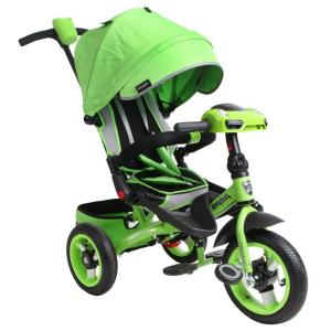 Трехколесный велосипед  Leader 360° 12x10 AIR Car, цвет: зеленый Moby Kids