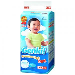 Подгузники Genki (9-14 кг) 54 шт. Nepia