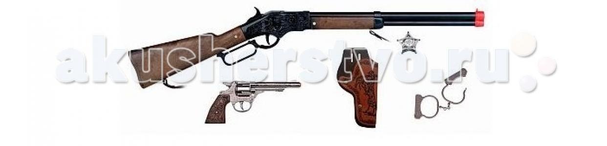 Игрушечное оружие Ковбойский игровой набор с винтовкой на 8 пистонов Gonher