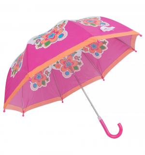 Зонт  Цветы, цвет: малиновый Mary Poppins