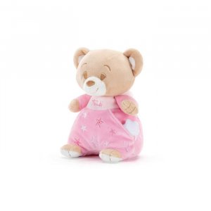 Мягкая игрушка  Мишка в розовом для малышей 12x18x11 см Trudi